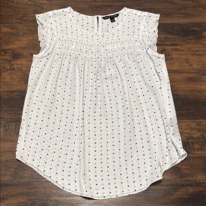 White Polka Dot Blouse